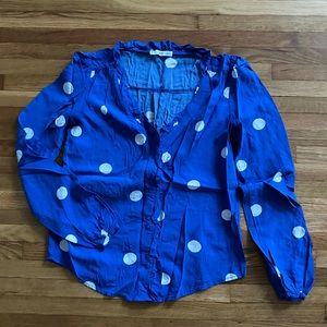 🔹🔘MNG BLUE POLKA DOT BLOUSE🔘🔹